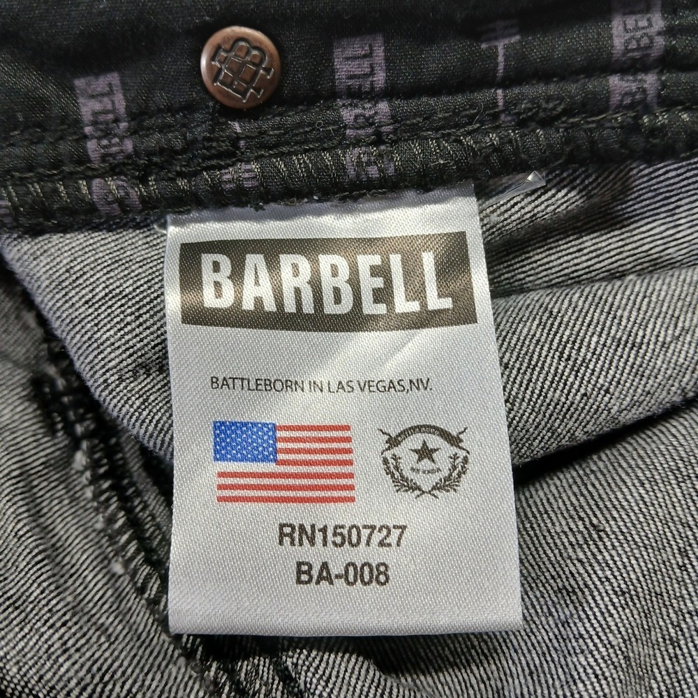 Barbell Apparel Mens Straight Athletic Fit Jeans Black BA-008 Size 34 Stretch - Picture 4 of 10